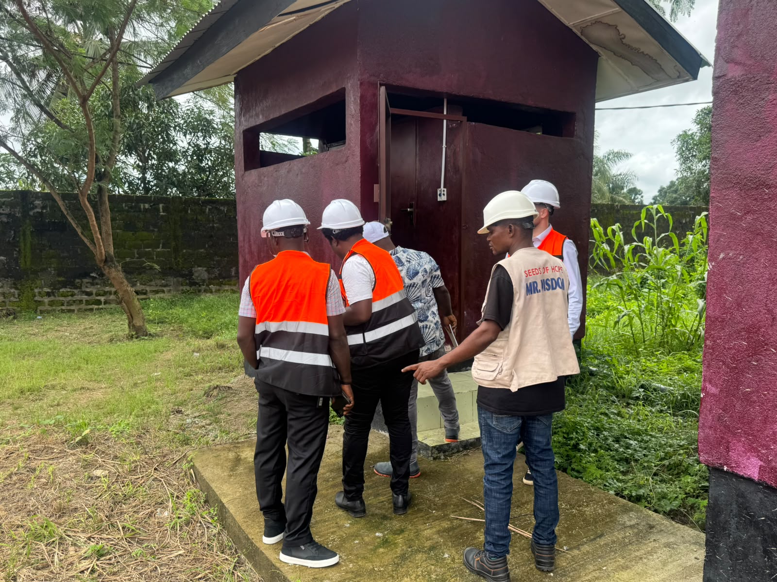 Assessment team reviewing campus infrastructure during the visit