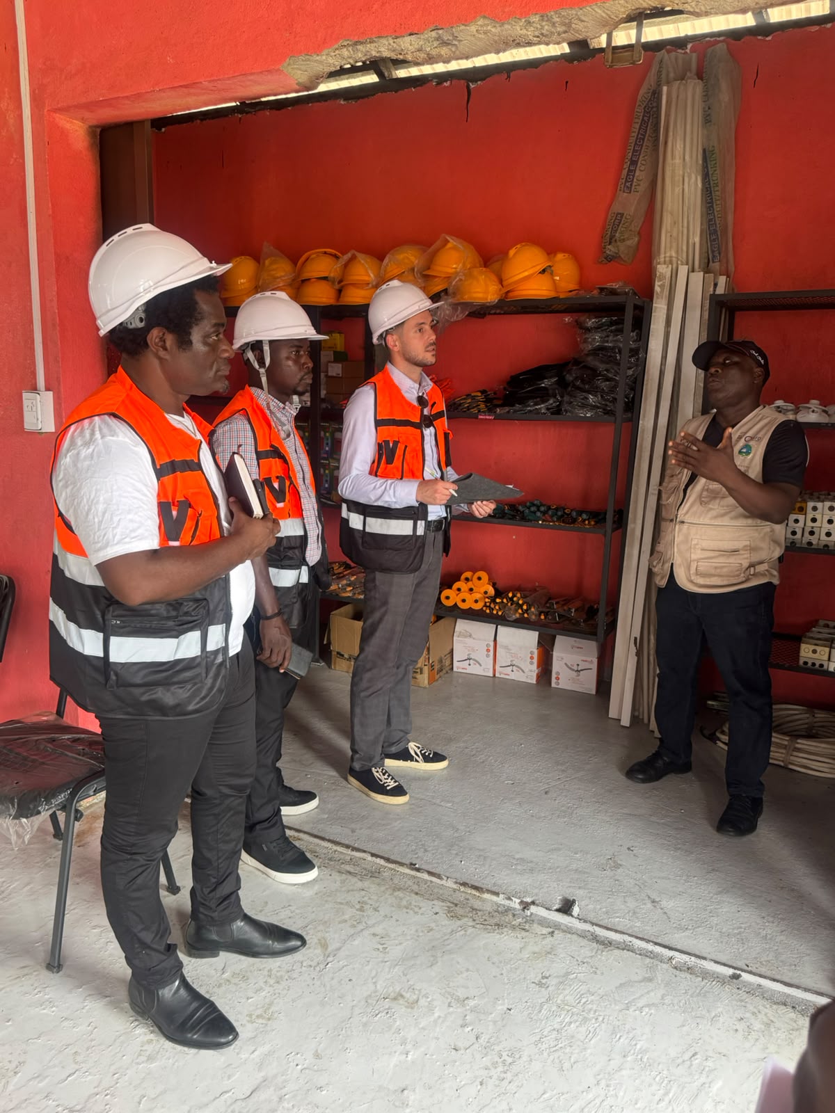Walkthrough of the electrical training shop with the iECD team